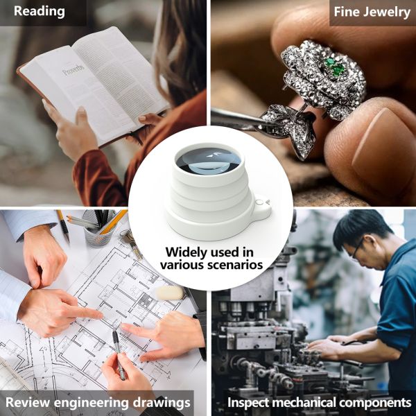 Foldable Zoom Desktop Magnifier Reading/Jewelry Repair/Electronics For Detail Inspection