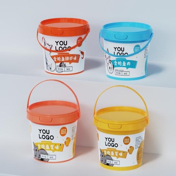 Ronde 750 ml PP plastique de qualité alimentaire Container IML personnalisé pour boissons Chocolat et sauces