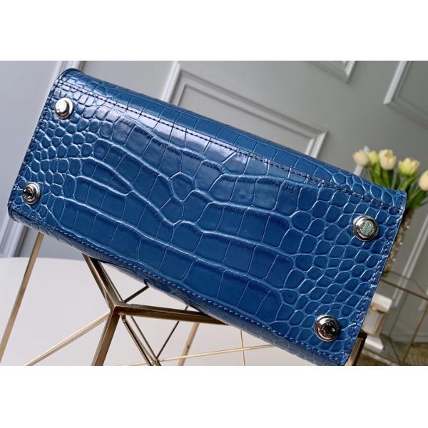 Luxury Cross Body 23cm Crocodile Skin Tote Bag Lock Decoration