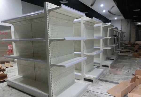 Pegboard Supermarket Metal Shop Display Shelves Cold Rolled Steel Durable