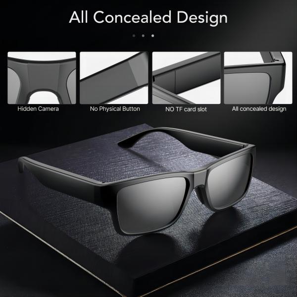 1080p HD Surveillance Camera Spy Video Sunglasses For Security 64G TF Card
