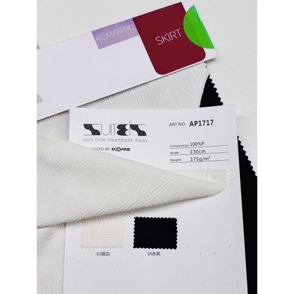 Artistic Weaving Texture Polyester Jacquard Fabric 130CM Width 175G Weight for Spring and Autumn Apparel