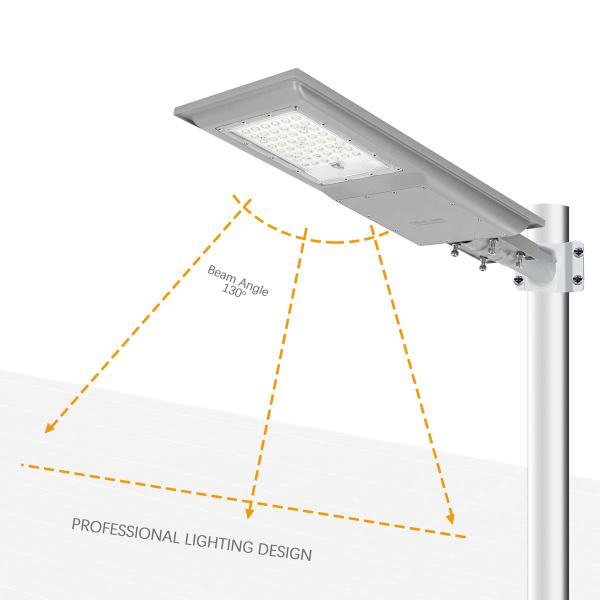 SMD2835 Solar Powered LED Street Lights Waterproof Slim Body 170lm/W 50000 Hours