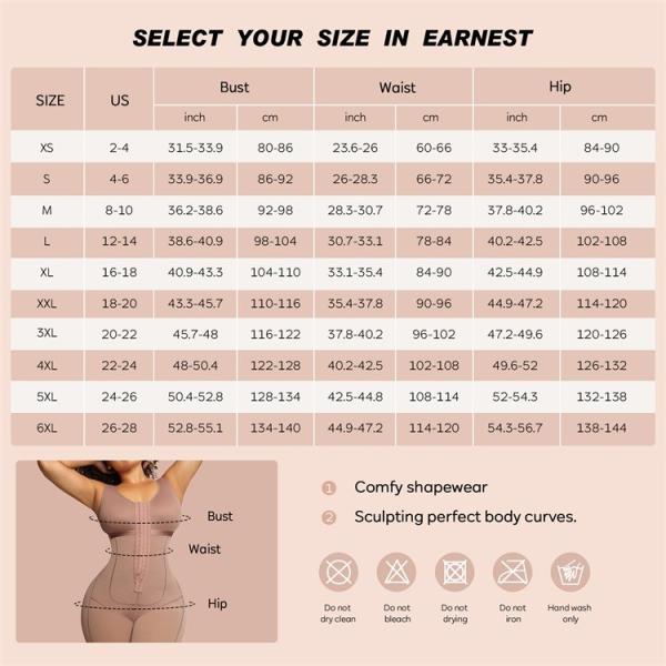 Moda confortável e eficaz BBL 5Xl Fajas Moldeadoras Colombianas Md para mulheres