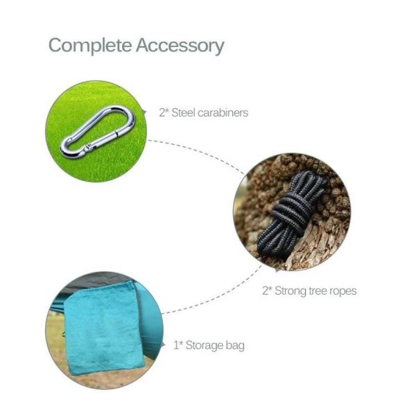 0.62kg Nylon Parachute Portable Camping Hammock