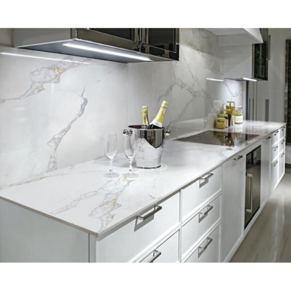 30mm 20mm Artificial Quartz Stone Slab White Quartz Kitchen Countertops