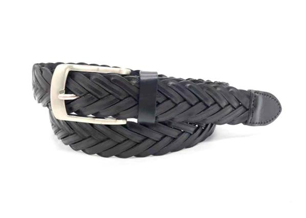 Genuine Leather Woven Braided Belt For Men Casual Jeans