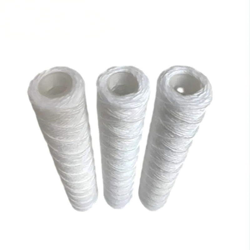 High Quality PP Cotton Wire Wound Filter Cartridge, Up to 500 L/H, Multi-Layer Graded Density, Wide Compatibility for Water Filtration Systems