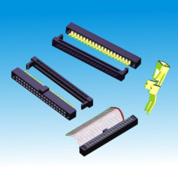 Industrial IDC Socket Connector , 1.27mm Pitch IPC Electrical Connectors