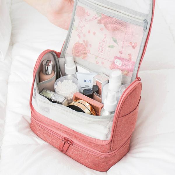 Abrasion Resistant Anti Odor Polyester Cosmetic Bag For Travel