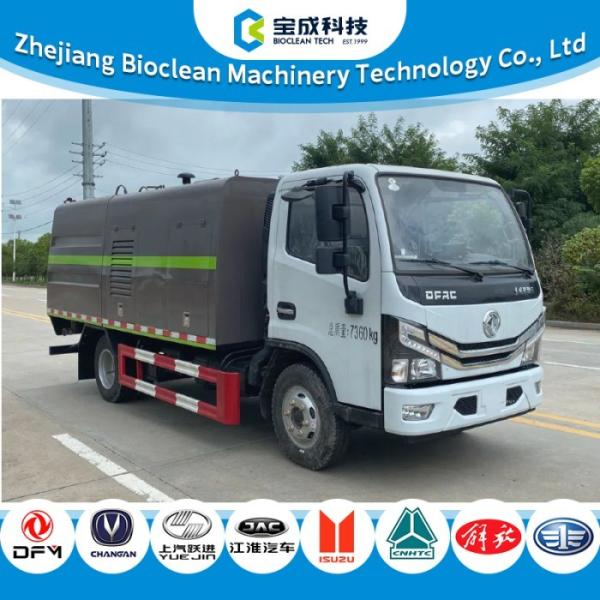 7.3TONS Diesel Powered Fence Guardrail Cleaning Truck With EQ1075SJ3CDF Engine