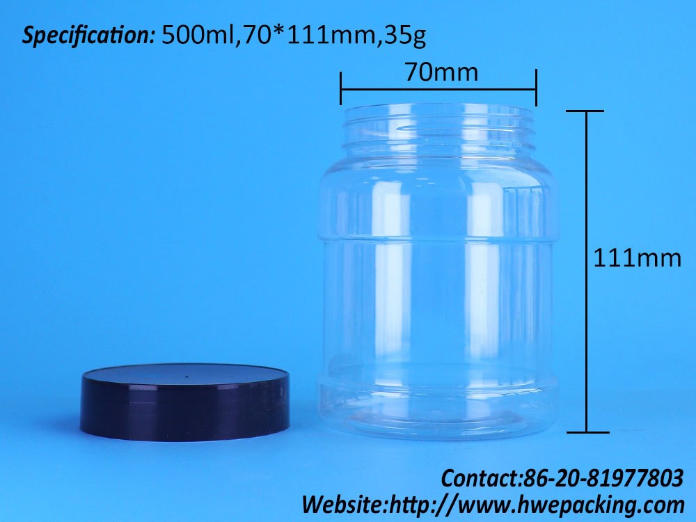 Custom Eco Friendly Clear Plastic Jars For Dried Mango Raisins Apricots Mixed Fruit