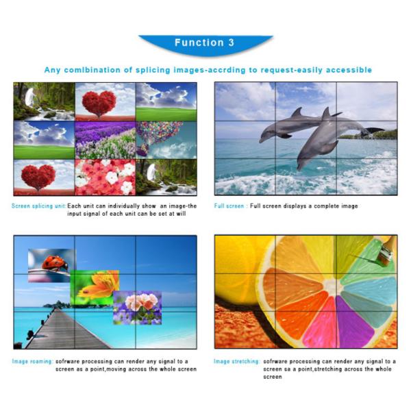 Indoor Splicing LCD Video Wall Floor Standing Mount VGA / DVI / HDMI Input
