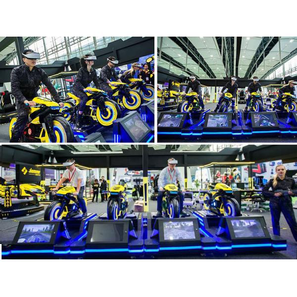 Interactive VR Motorcycle Simulator Virtual Reality Racing Game Machine