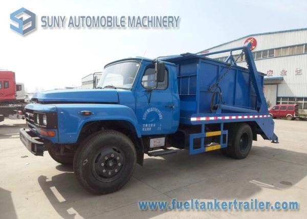 Long Cab 6 Ton Swing Off Garbage Trucks With LHD Steering Wheel