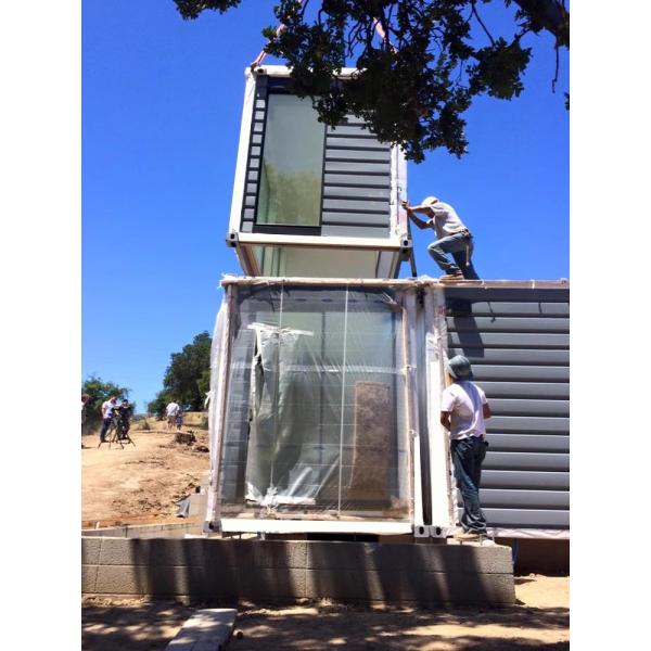 Villa 12 X 3 X 3m Modular Prefabricated House Light Steel Structure Energy Efficiency