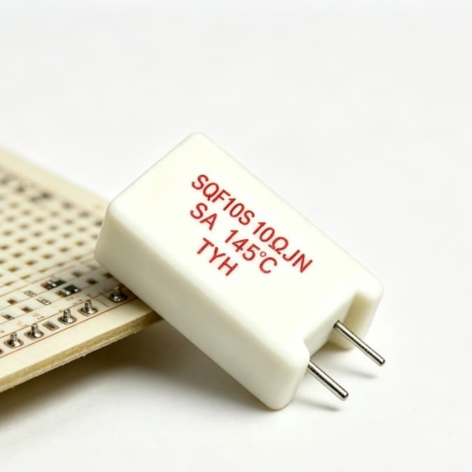10WS Thermal Fuse Cement Resistor Flameproof Ceramic Case for Circuit Board Protection