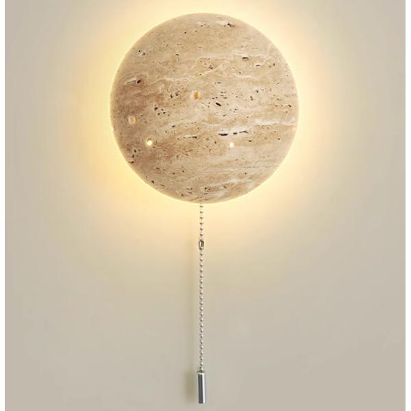 Yellow travertine wall lamp bedroom for home decorator interior stone wall lamp
