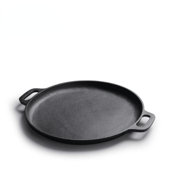 Outdoor Camping Bbq Plate 30cm Metal Material Cast Iron Reversible