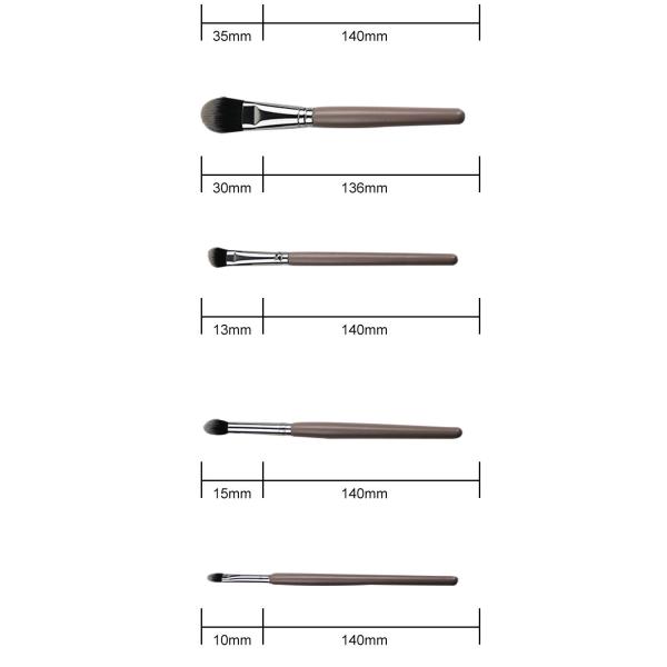 Elegant Cosmetic Brush Set Flawless Look Light Pink Color Handle