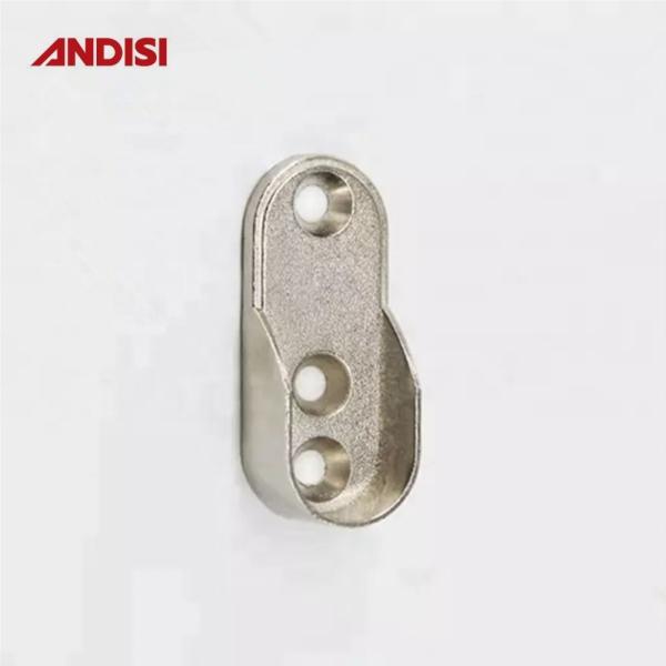 Zinc Alloy Oval Wardrobe Clothes Hanging Rail Holder Support Bracket Rail End Support