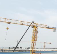 yellow Flat Top Tower Crane Elevator 8 Ton