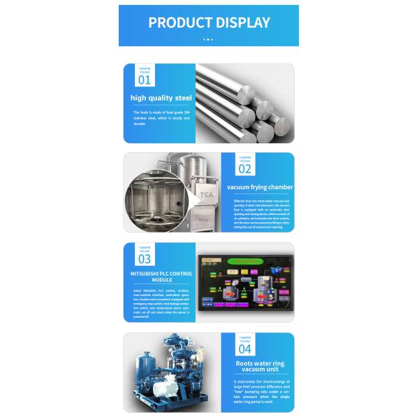 Фрукты и овощи из нержавеющей стали Морепродукты Картофель фри Цыпленок Промышленная вакуумная фритюрница