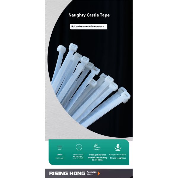 Strong Nylon 66 Cable Ties Self-Locking Plastic Strap Strangler in Black & White 100mm to 400mm Length Options