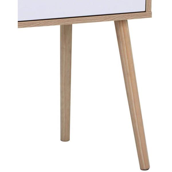 Contemporary Veneer Small Timber Bedside Table 12 inch nightstand