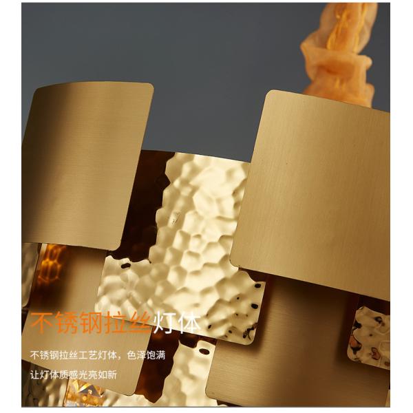 Кристаллов люстры золота титана света 6m2 стеклянных роскошные привесные к 25m2