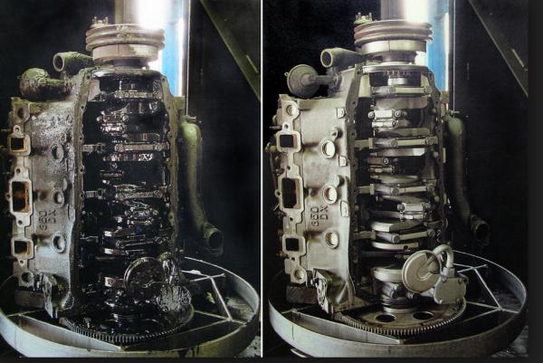 Aluminum Alloy From CAT Engines Cylinder Head Ultrasonic Cleaner