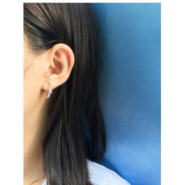 18k сформированное узлом подняло серьги 0.20ct диаманта золота для полоть подарок встречи