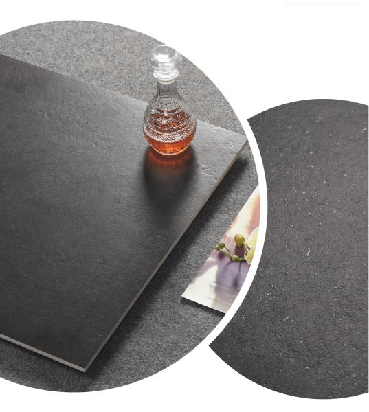 Grise profond 48X24 Glaçage étoilé décoration de sol Carreaux de porcelaine pour salle de bain antibactérien
