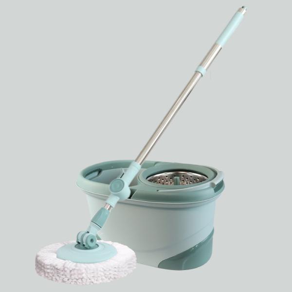 WS 8009 Magic Spin Mop With 360 Rotating Head And Bucket Self Floor Cleaning Mop And Wringer Bucket Set For Home Cleaning