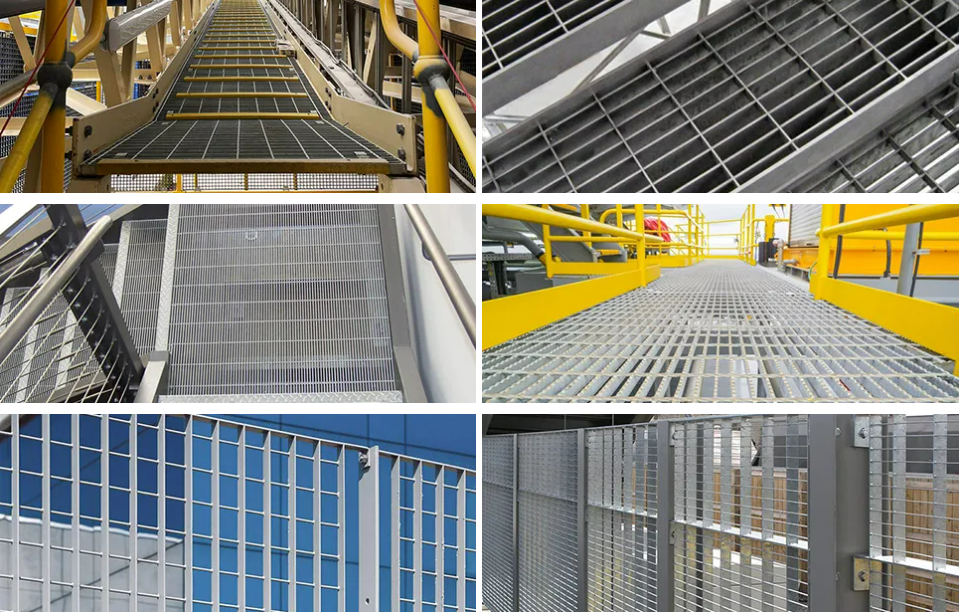 Heavy Duty Serrated Steel Grating with Galvanized Surface for Industrial Applications