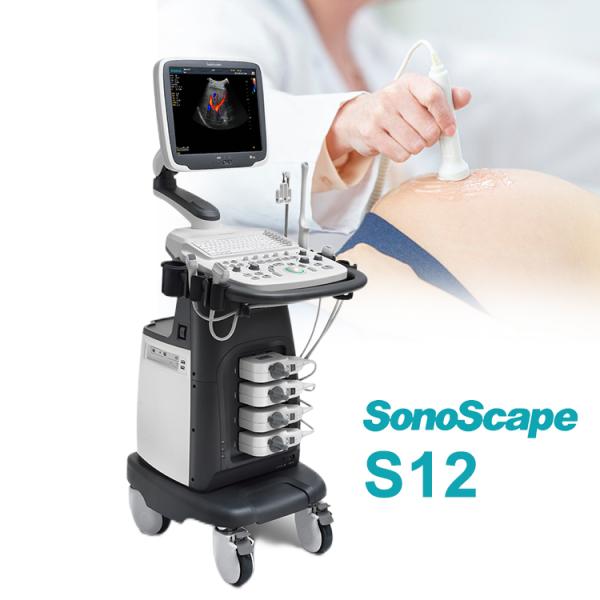Sonoscape S12 Trolley Color Doppler System Digital Color Doppler Ultrasound System Pregnancy Scanner