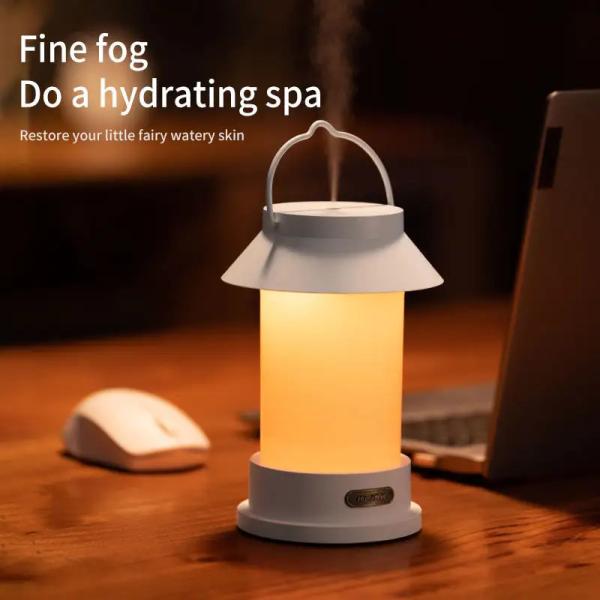 400ml USB Wireless Design Criativo Portátil Camping Lanterna Forma Diffuser Tipo Pendente Humidificador de Neblina Frio Exterior