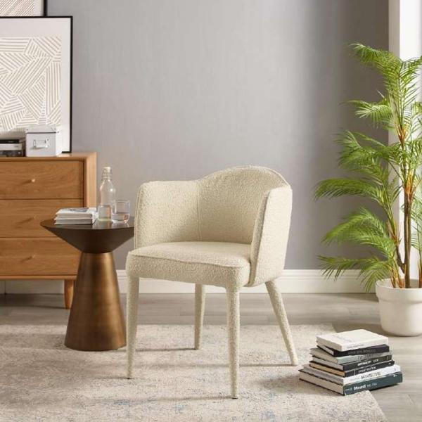 leather Nontoxic Upholstered Side Chair , Abrasion Resistant Tufted Chairs Dining