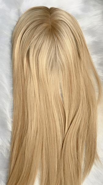 Balayge color blonde color silk topper Jewish topper Kosher topper for hair loss Russia hair quality