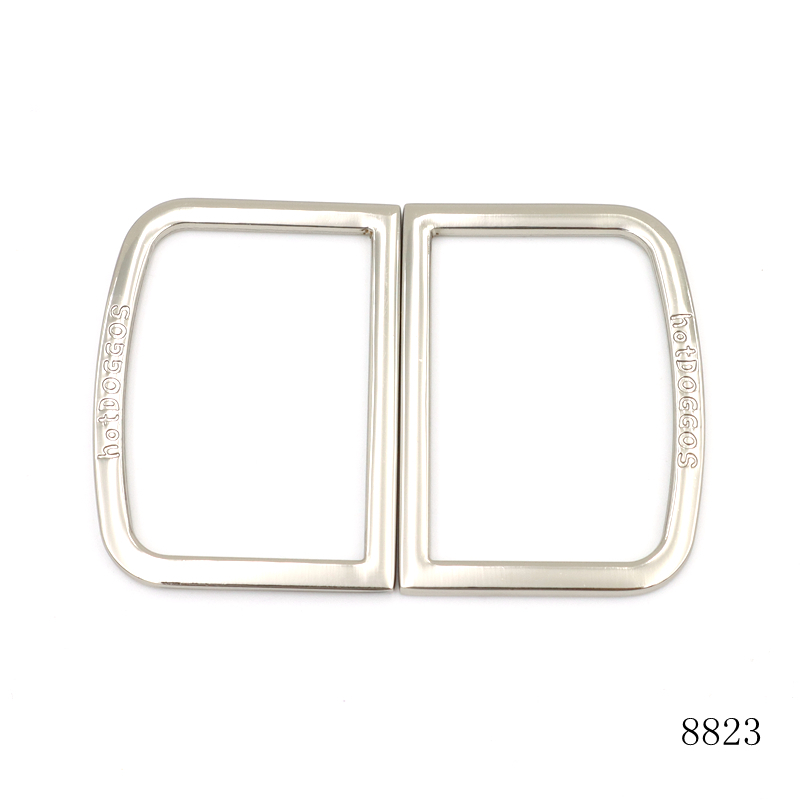 46mm Leather Bag Hardware Strap Buckle Custom Engraved Logo Metal D Ring for Pet Collar
