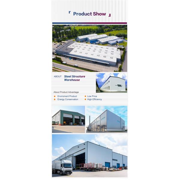 Custom Design Modular Prefab Steel Structure Warehouse Fast Assembly High Strength