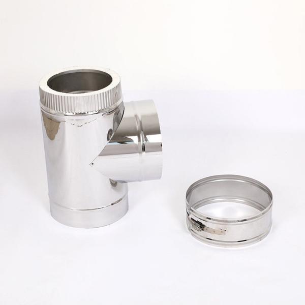 Thick Double Wall Chimney Flue 45 Degree Elbow High Performance Pickling Finishing