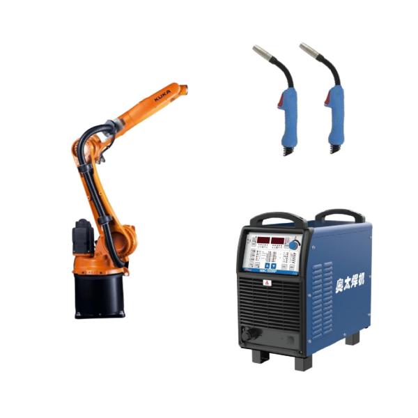 KUKA KR 8 R1620 Arc HW Soldadura Brazo robótico con soldadora AOTA-NBC-500RP Plus