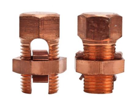 RoHS Certificated Brass Die Casting , Copper Wire Split Bolt Connector