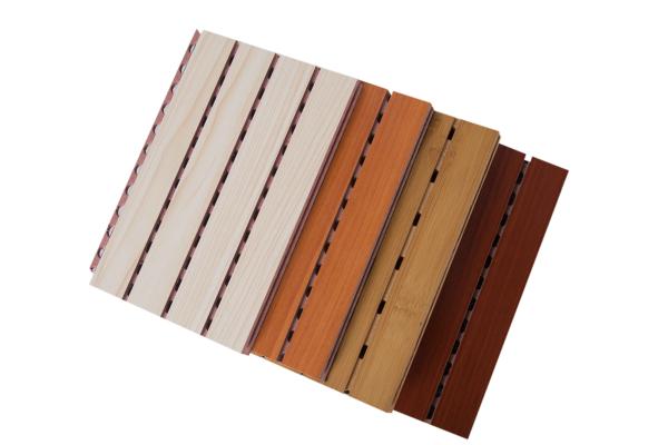 Home Cinema Audio System Sound Insulation Grooved Wood Acoustic Wall Panel