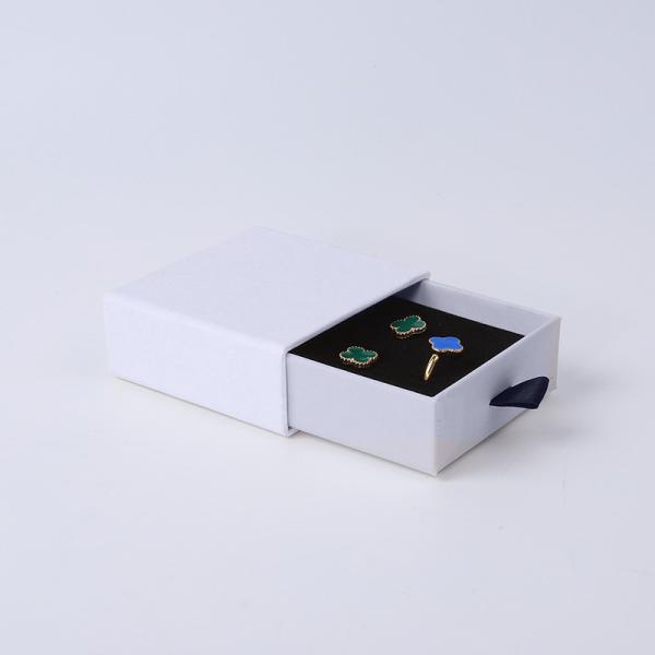 Rectangular jewellery Box Eco Friendly square paper white drawer Jewelry Box