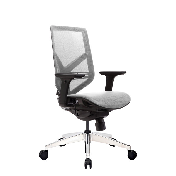 Back Height Adjustable Staff Office Chair Ultra Thin Backrest Computer Task Chairs
