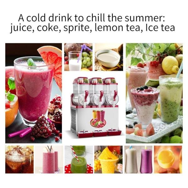 Industrial Size 620*670*840mm Automation Slush Machine with 2 Tank Slush Ice Machine