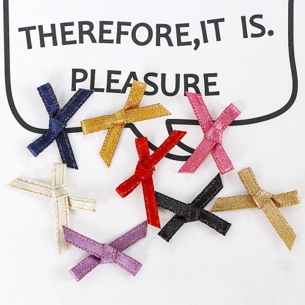 MSD Ribbon Handmade 2.1cm Small GlitterTwist Tie Bows For Candy Package Gift Bag Decoration