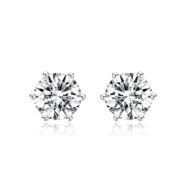 Classic Design 18k Lab Grown Diamond Earrings Jewelry NGTC Certified Round shape diamond Earrings